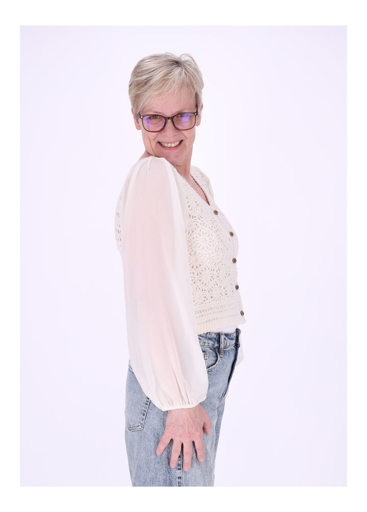 Splash of Color Häkeljacke Damen