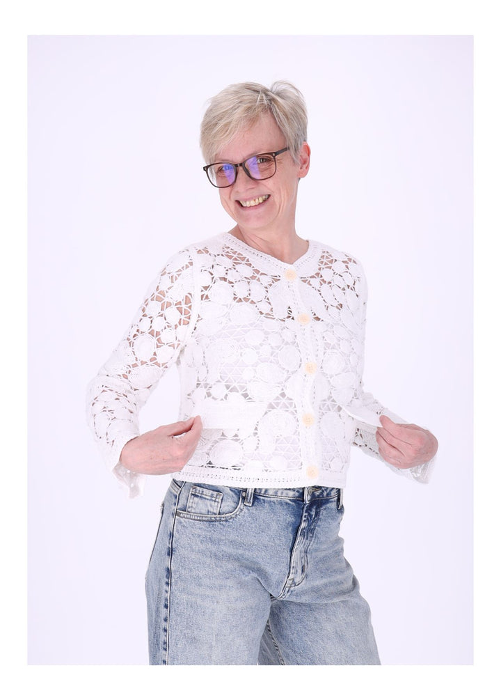 Splash of Color Häkeljacke Damen