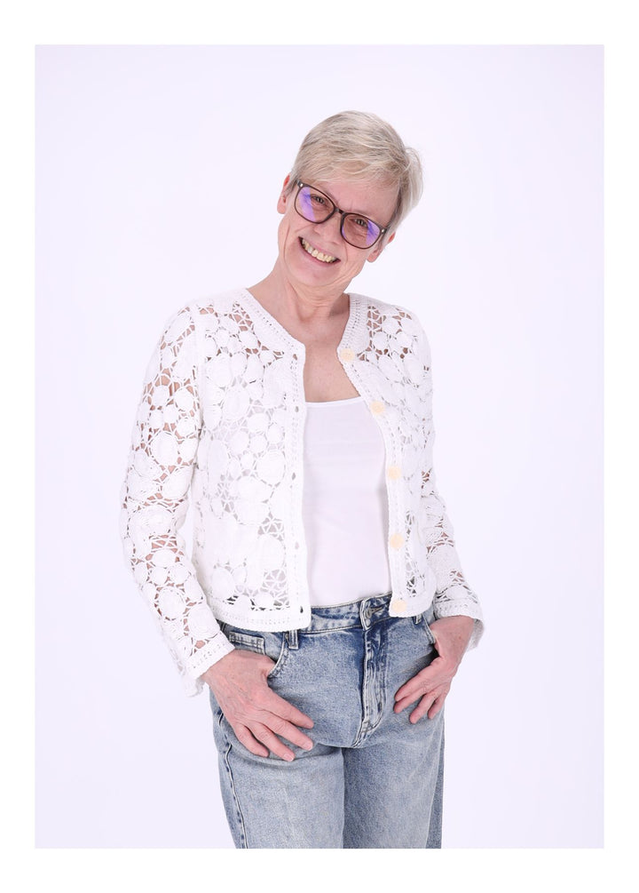 Splash of Color Häkeljacke Damen
