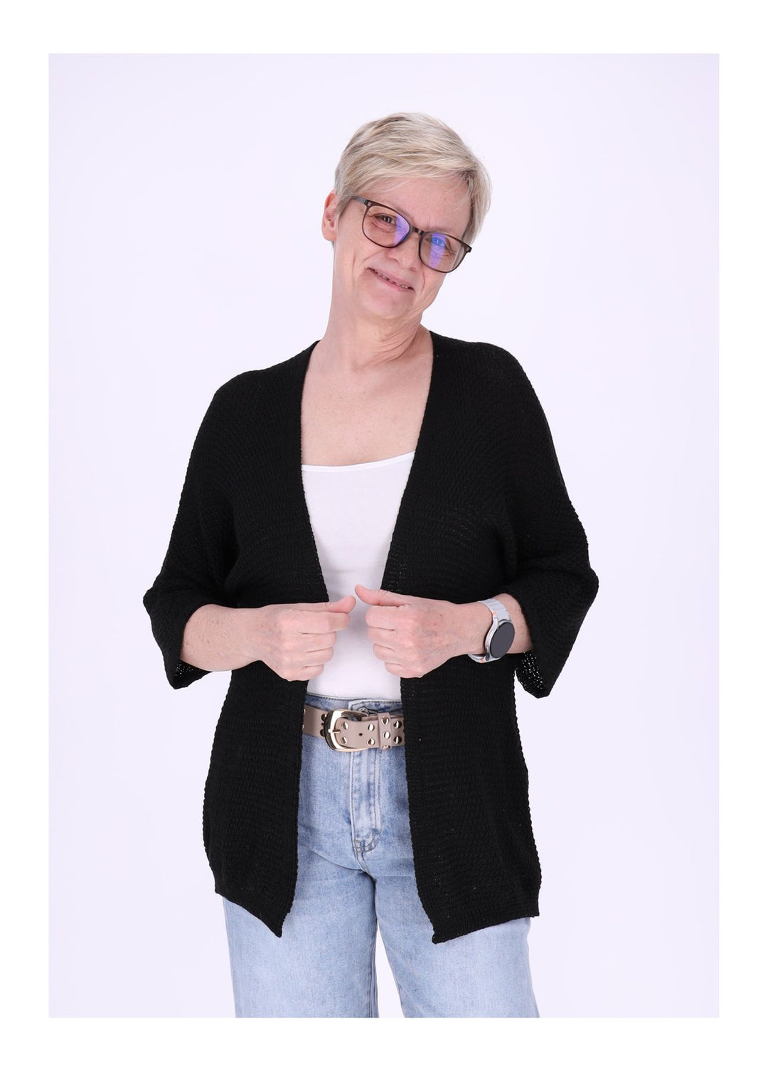 Splash of Color Strickjacke Damen offen