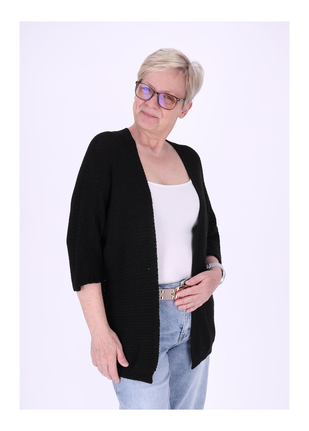 Splash of Color Strickjacke Damen offen