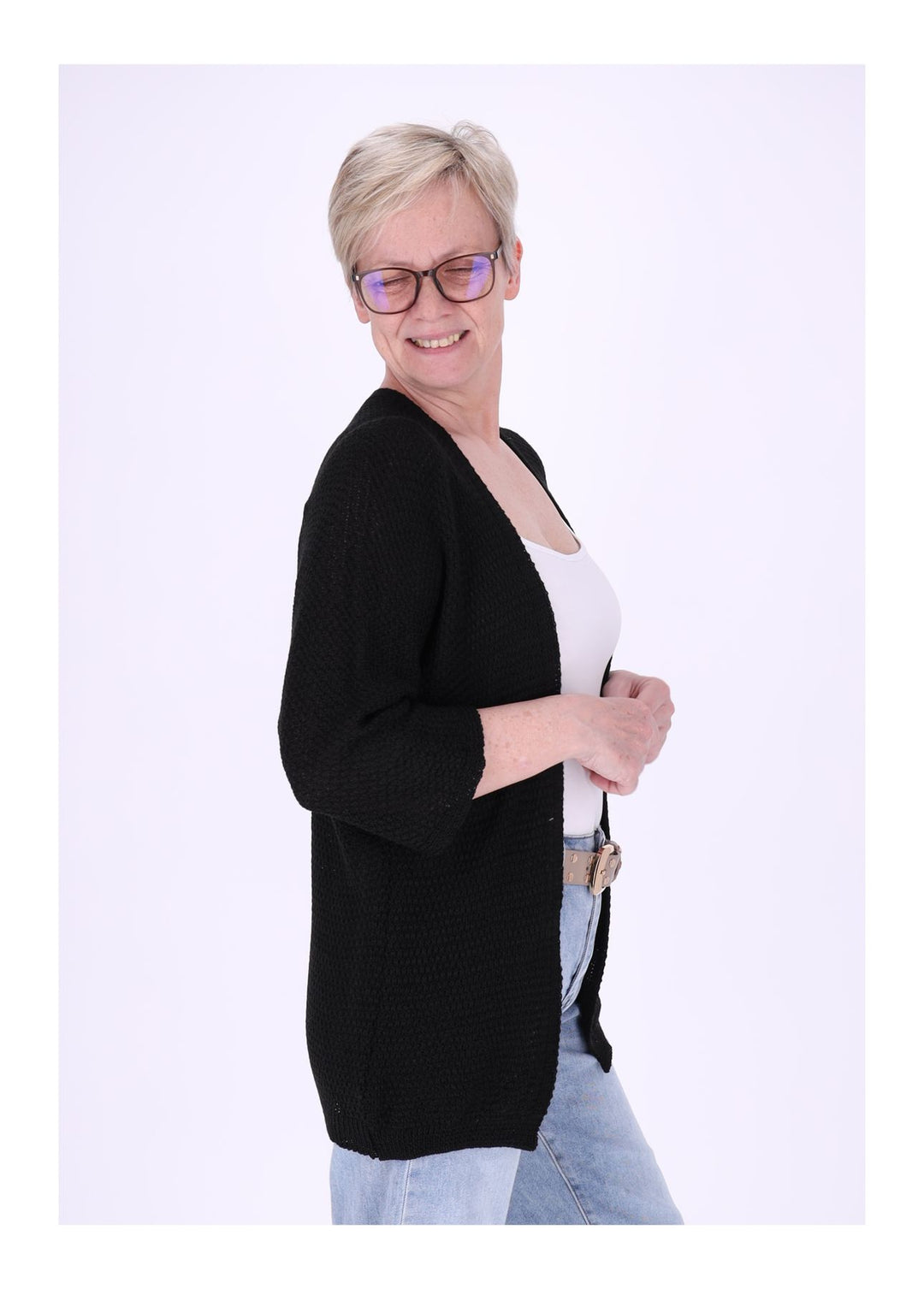 Splash of Color Strickjacke Damen offen