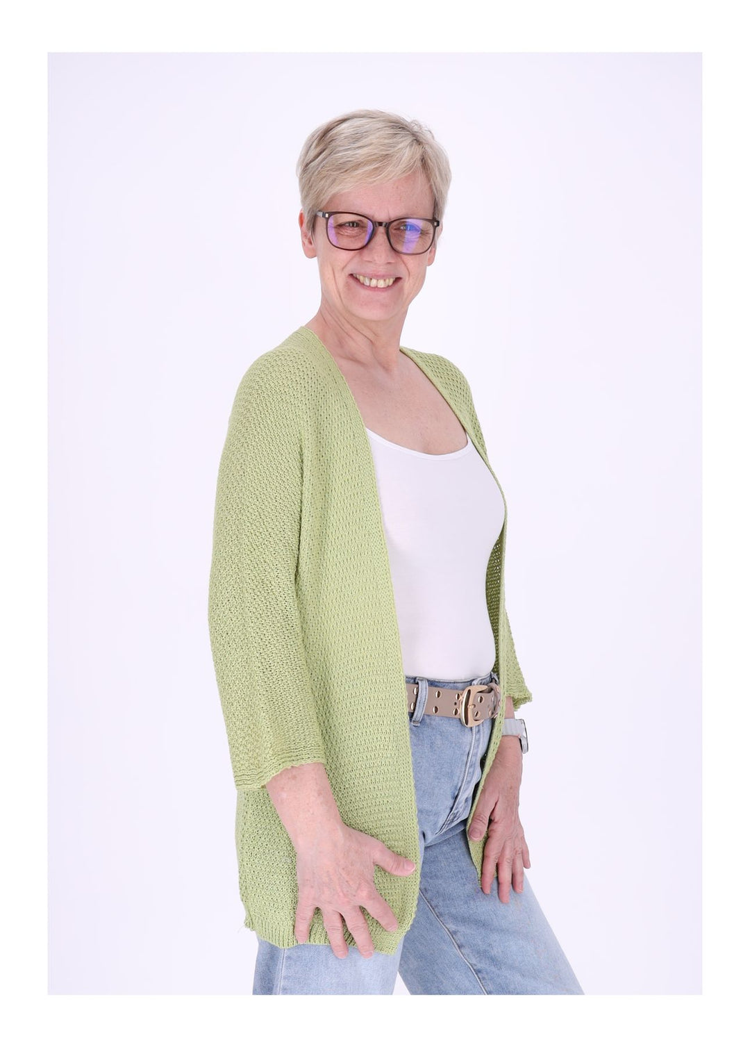 Splash of Color Strickjacke Damen offen