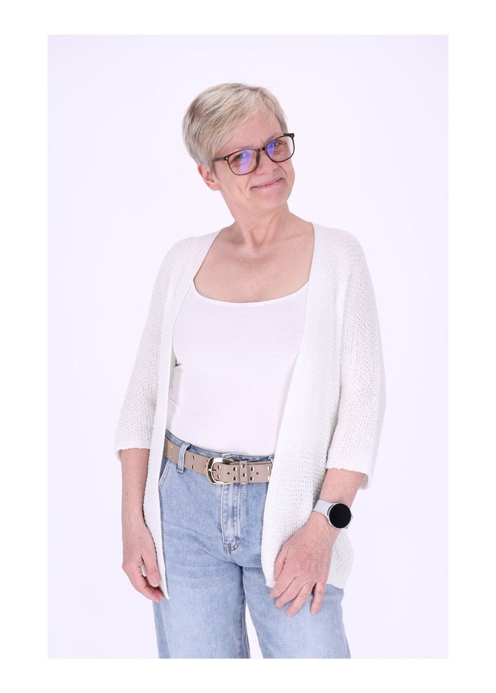 Strickjacke Damen offen 3/4 Arm