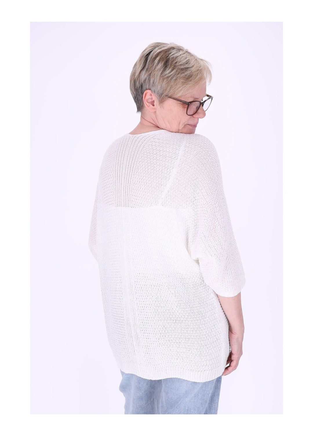 Strickjacke Damen offen 3/4 Arm