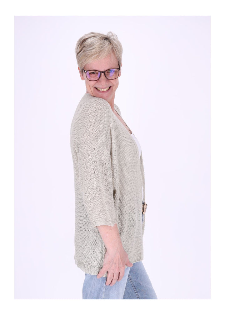 Strickjacke Damen offen 3/4 Arm