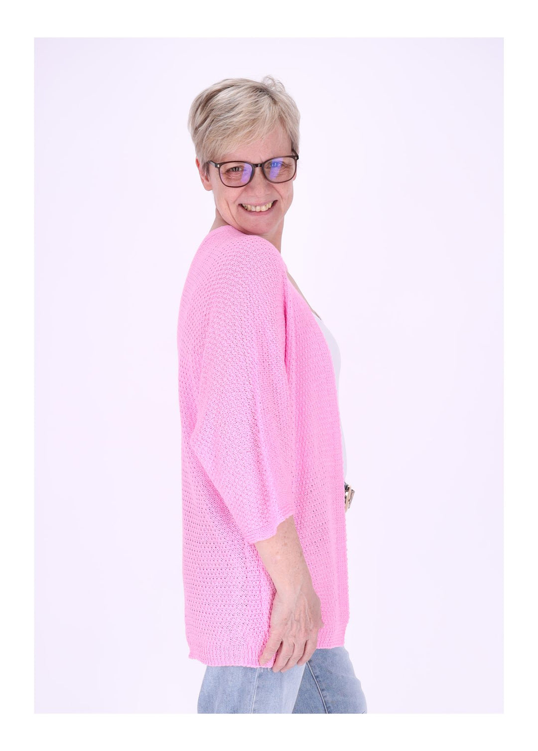 Splash of Color Strickjacke Damen offen