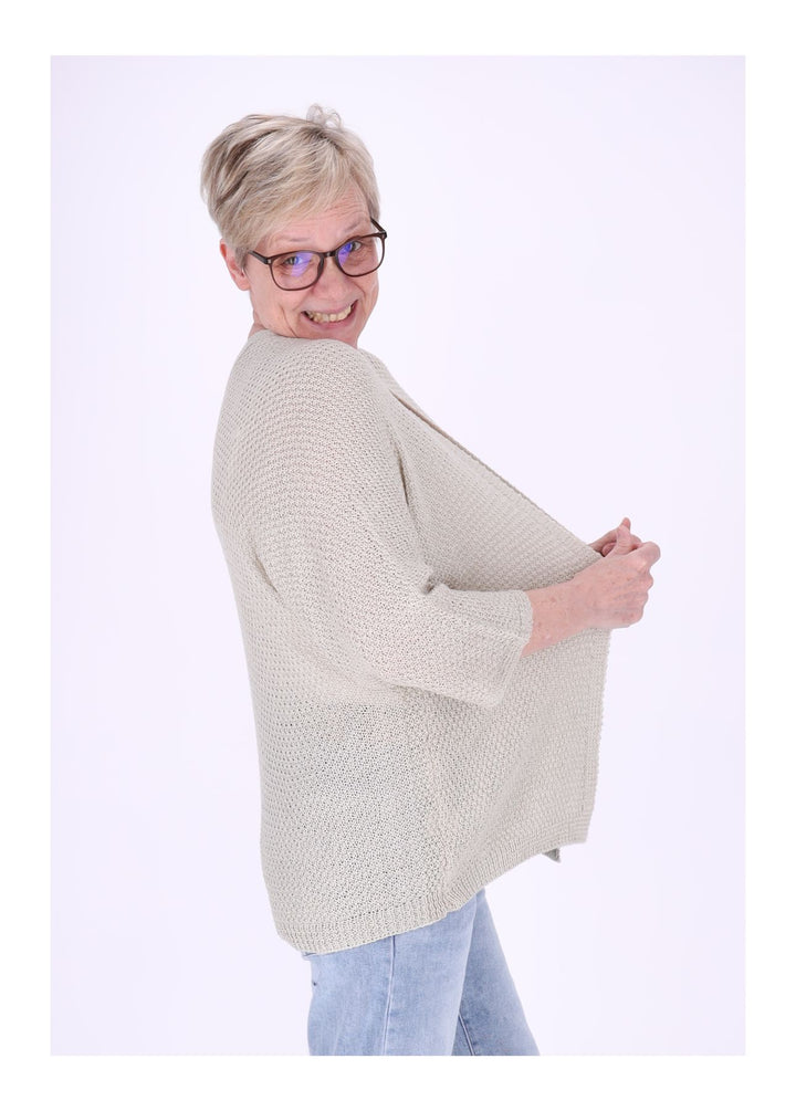 Strickjacke Damen offen 3/4 Arm