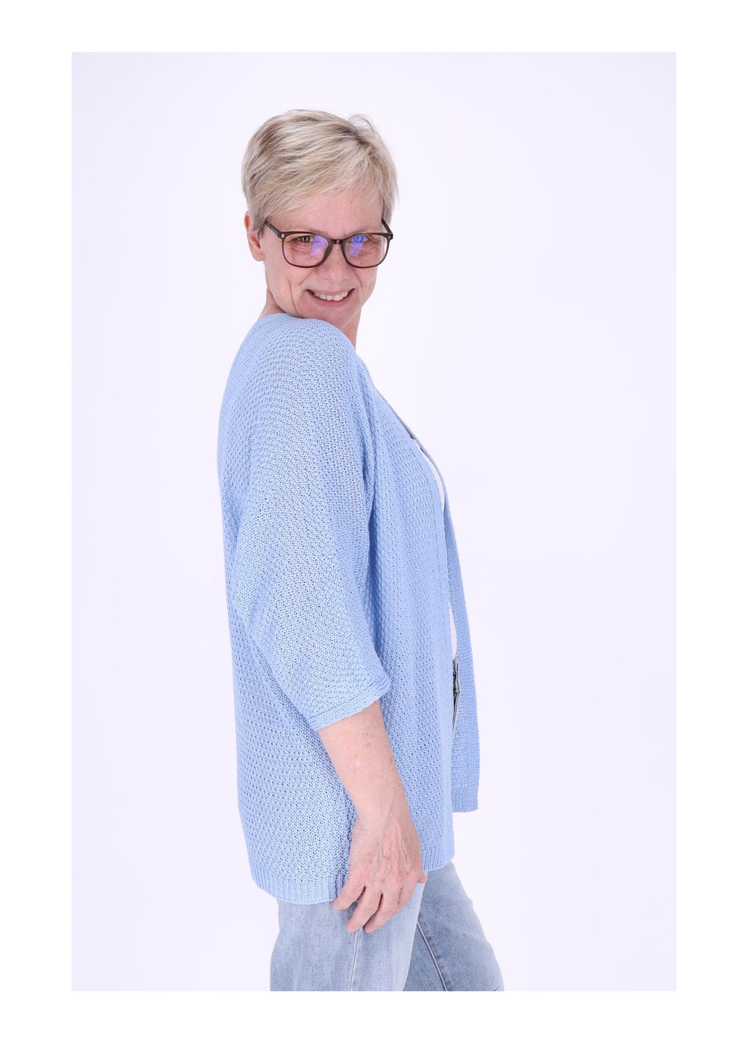 Splash of Color Strickjacke Damen offen
