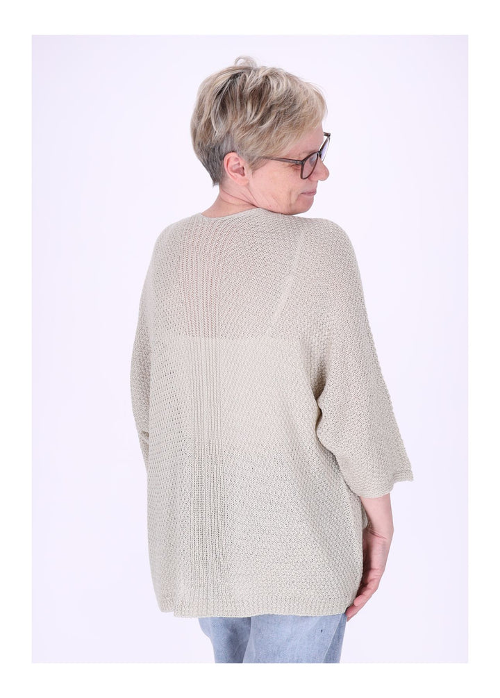 Strickjacke Damen offen 3/4 Arm