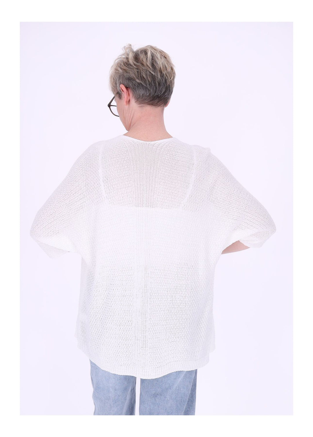 Strickjacke Damen offen 3/4 Arm