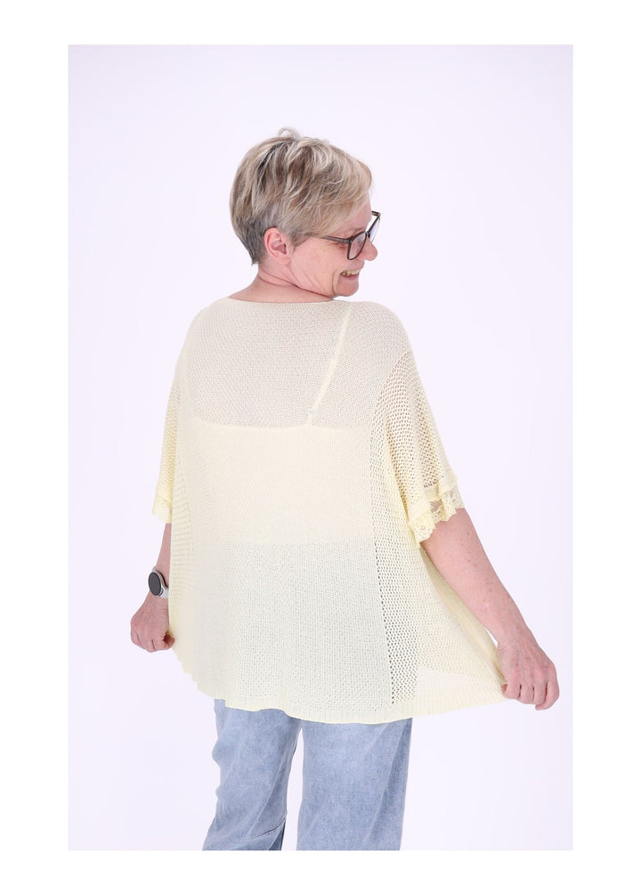 Splash of Color Damen T-Shirt gehäkelt