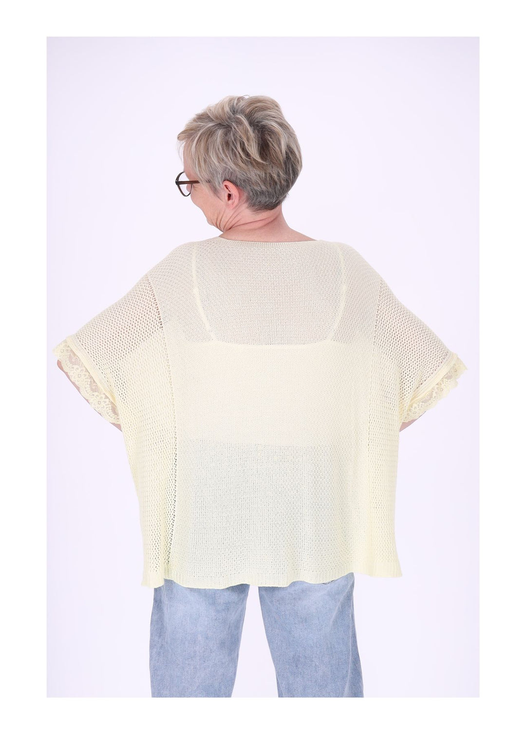 Splash of Color Damen T-Shirt gehäkelt
