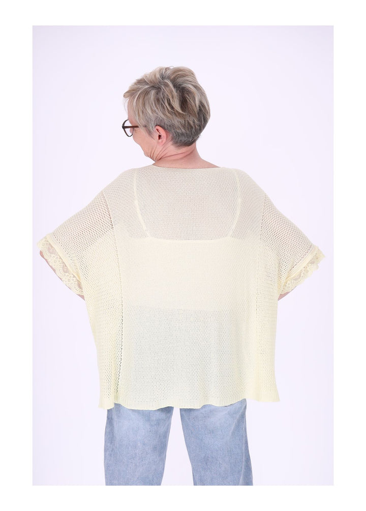 Splash of Color Damen T-Shirt gehäkelt