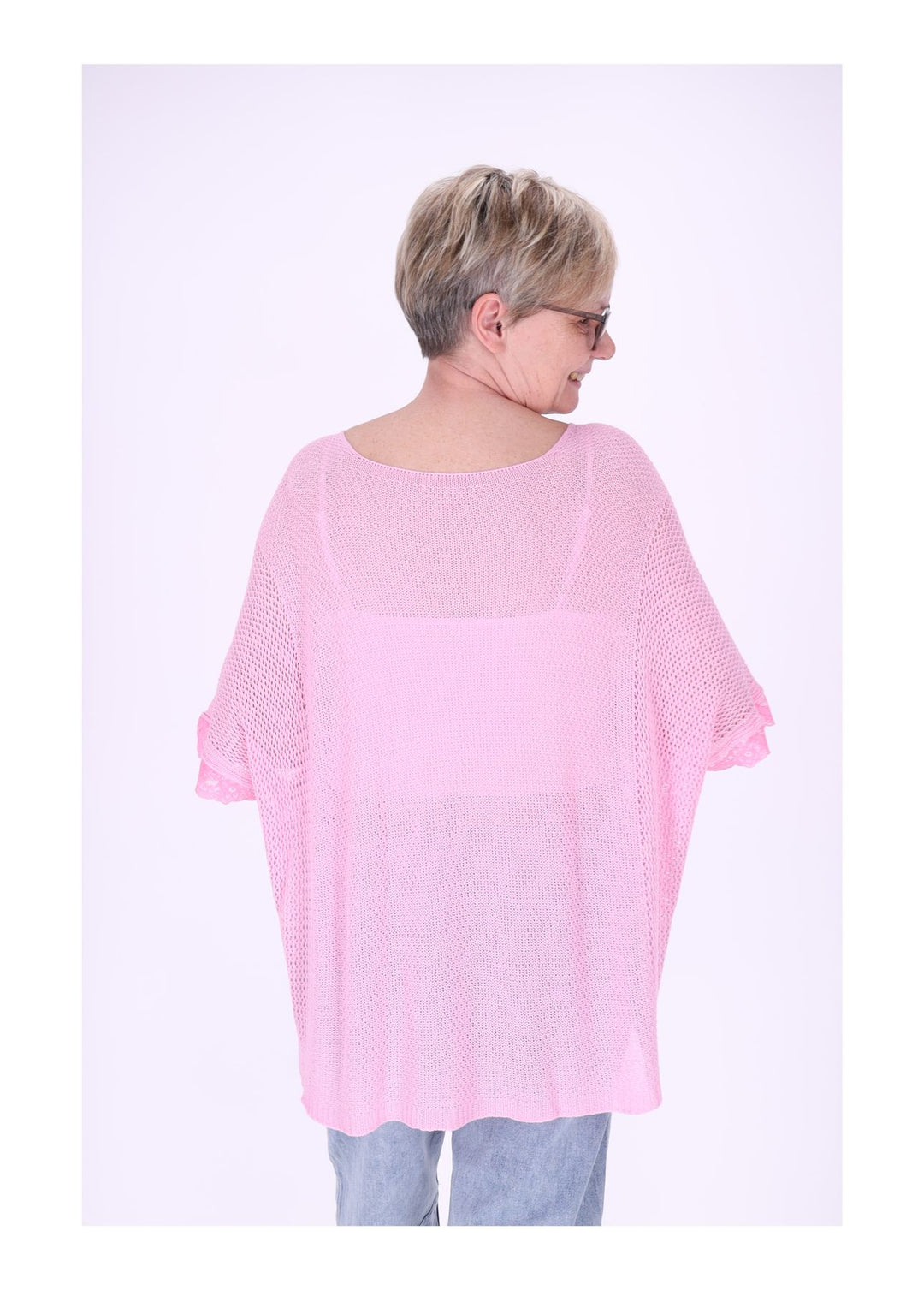 Splash of Color Damen T-Shirt gehäkelt
