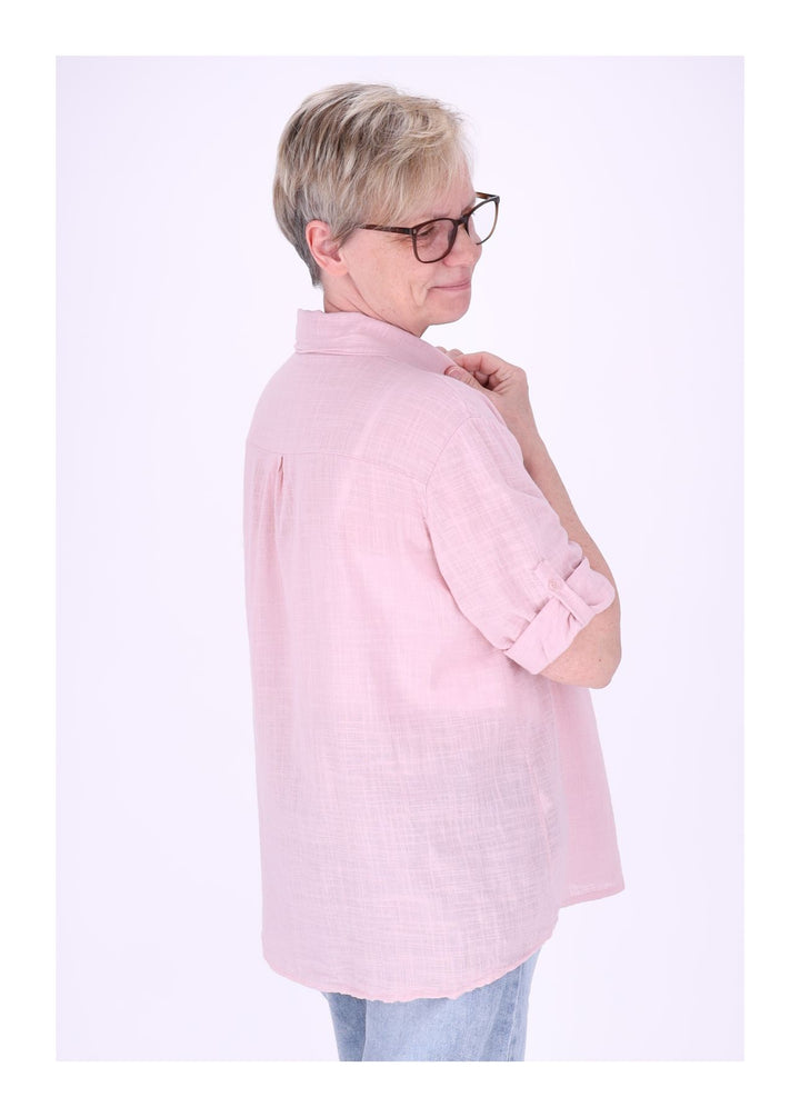 Splash of Color Leinenbluse Damen