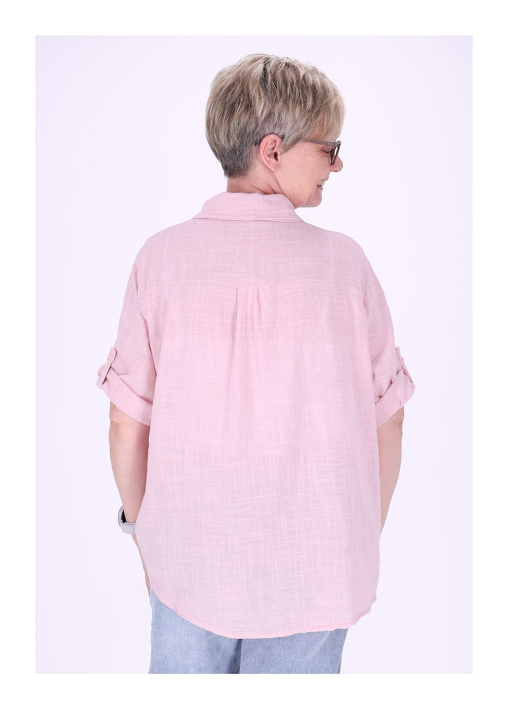 Splash of Color Leinenbluse Damen