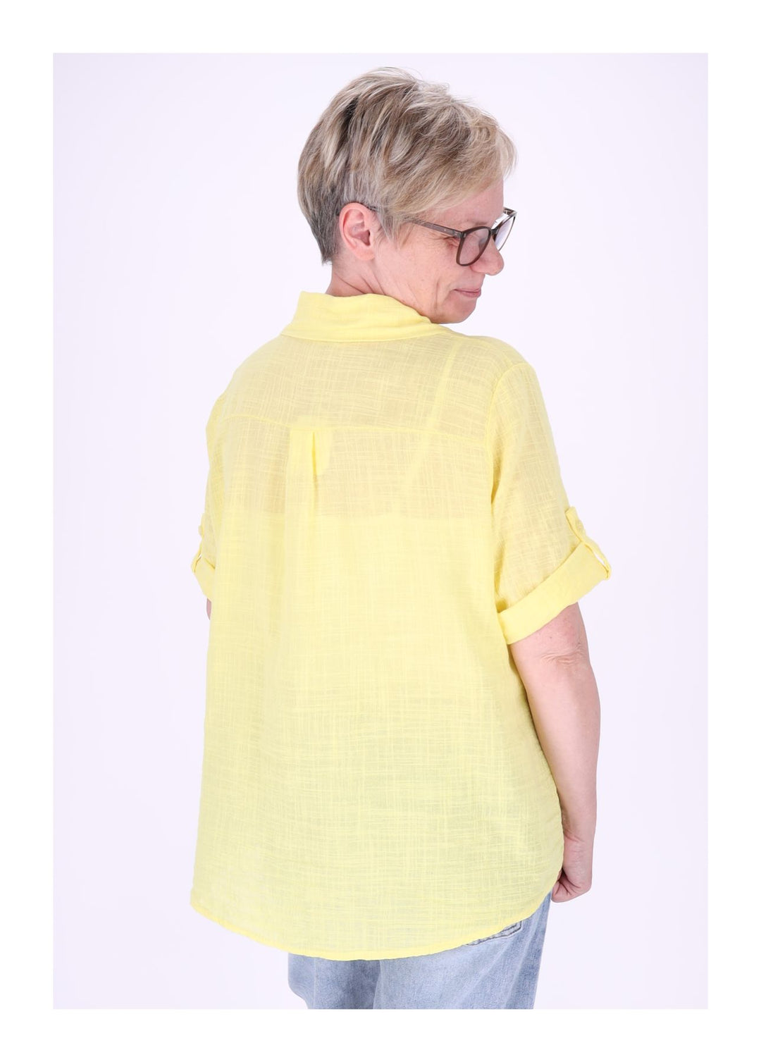 Splash of Color Leinenbluse Damen