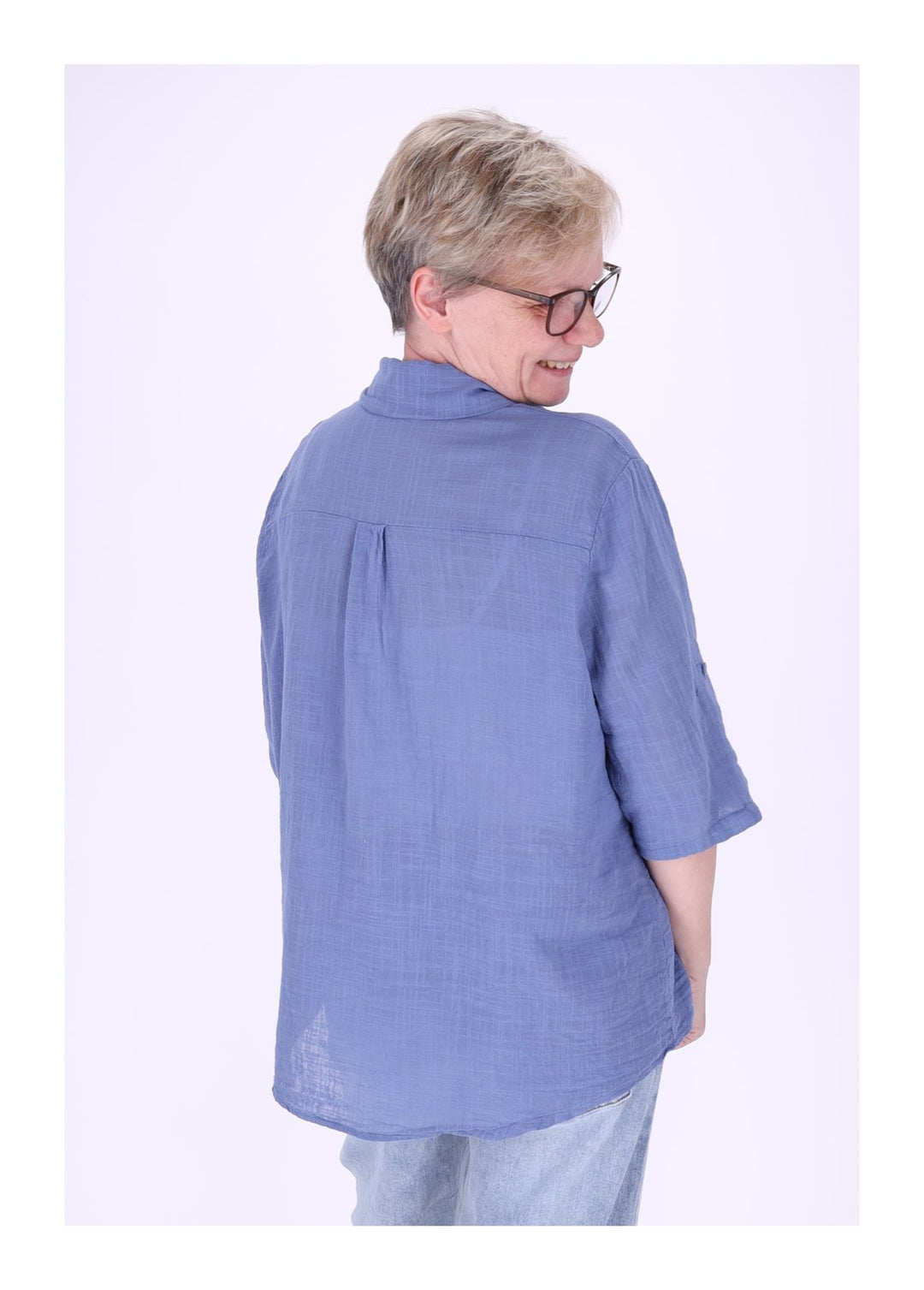 Splash of Color Leinenbluse Damen