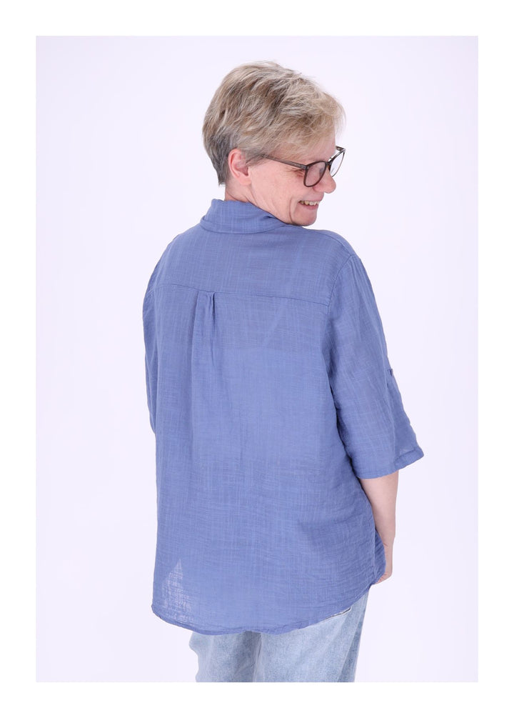 Splash of Color Leinenbluse Damen
