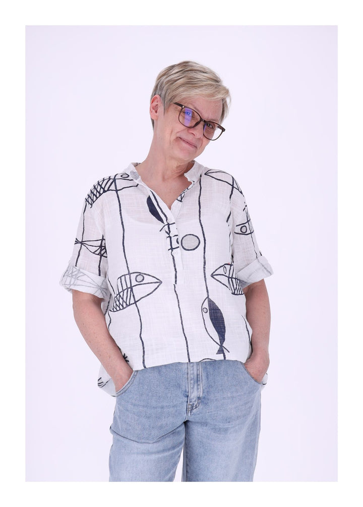 Splash of Color Blusenshirt Damen