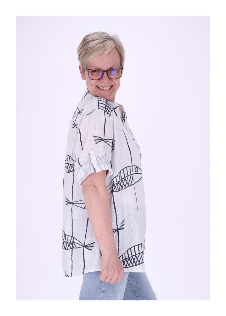 Splash of Color Blusenshirt Damen