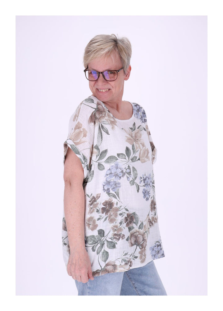 Splash of Color Damen T-Shirt Leinenmix