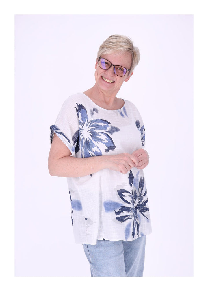 Splash of Color Damen T-Shirt Leinenmix