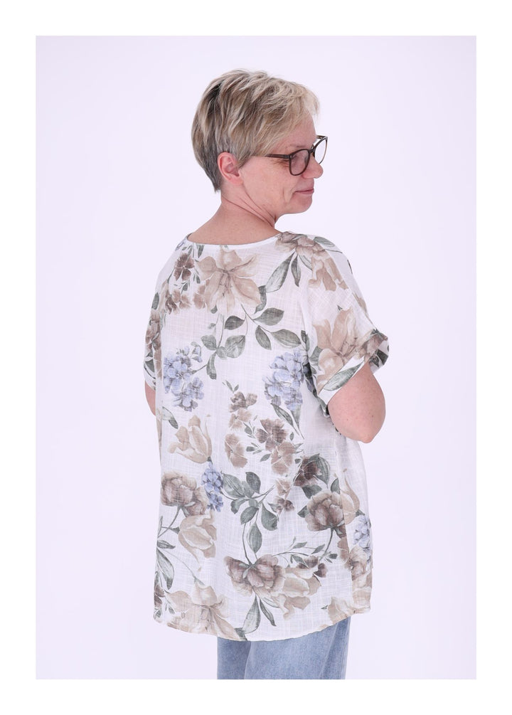 Splash of Color Damen T-Shirt Leinenmix