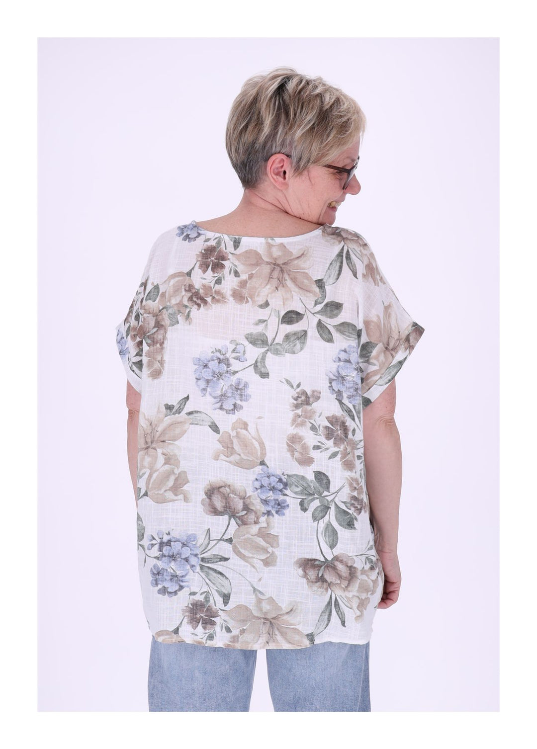 Splash of Color Damen T-Shirt Leinenmix