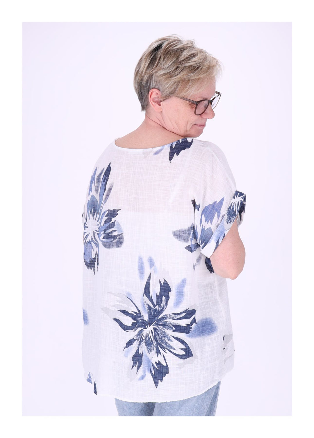 Splash of Color Damen T-Shirt Leinenmix