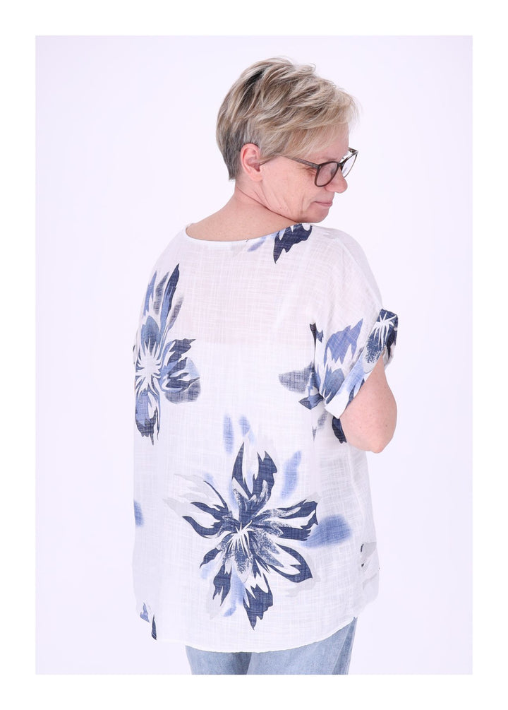 Splash of Color Damen T-Shirt Leinenmix