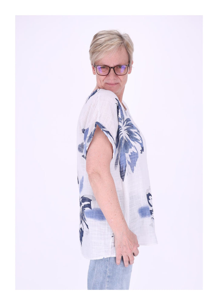 Splash of Color Damen T-Shirt Leinenmix