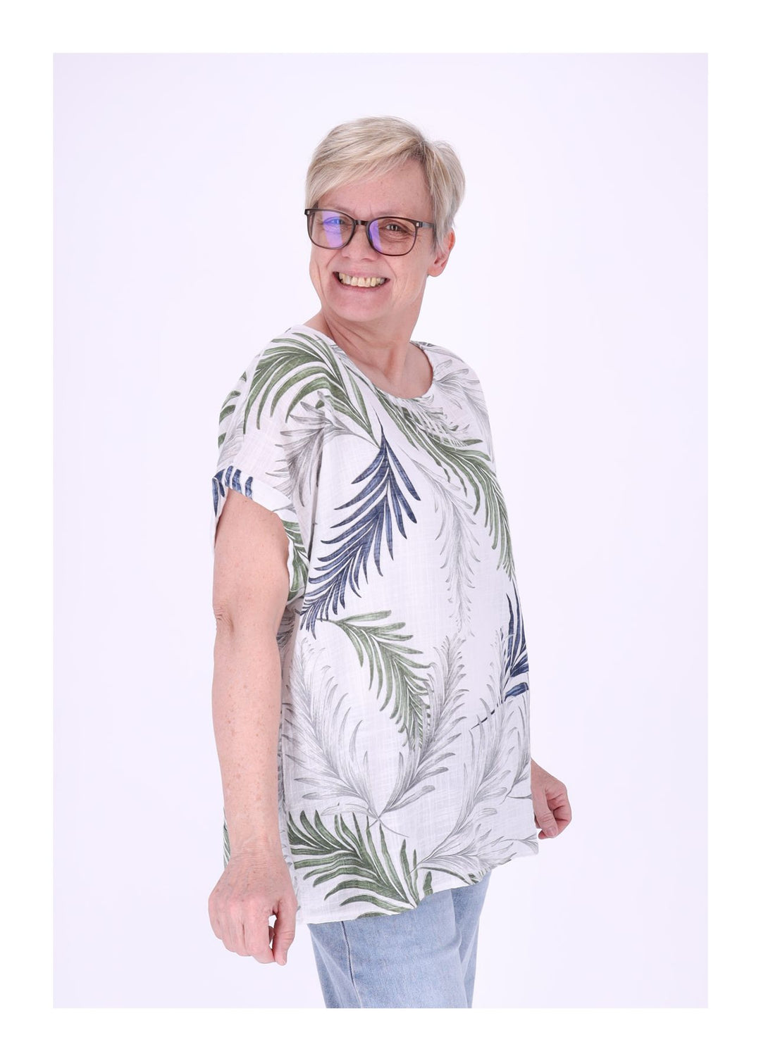 Splash of Color Damen T-Shirt Leinenmix