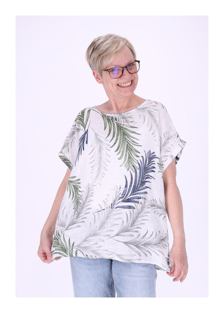Splash of Color Damen T-Shirt Leinenmix