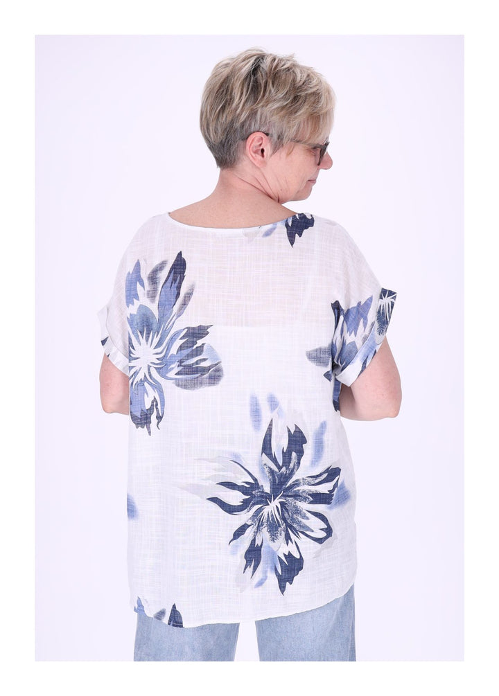 Splash of Color Damen T-Shirt Leinenmix