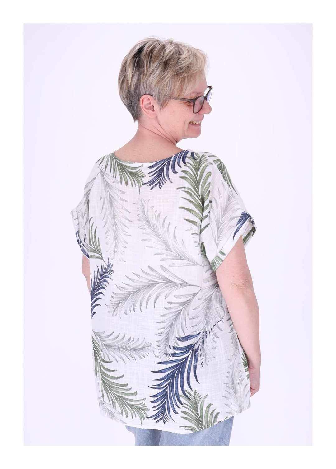 Splash of Color Damen T-Shirt Leinenmix