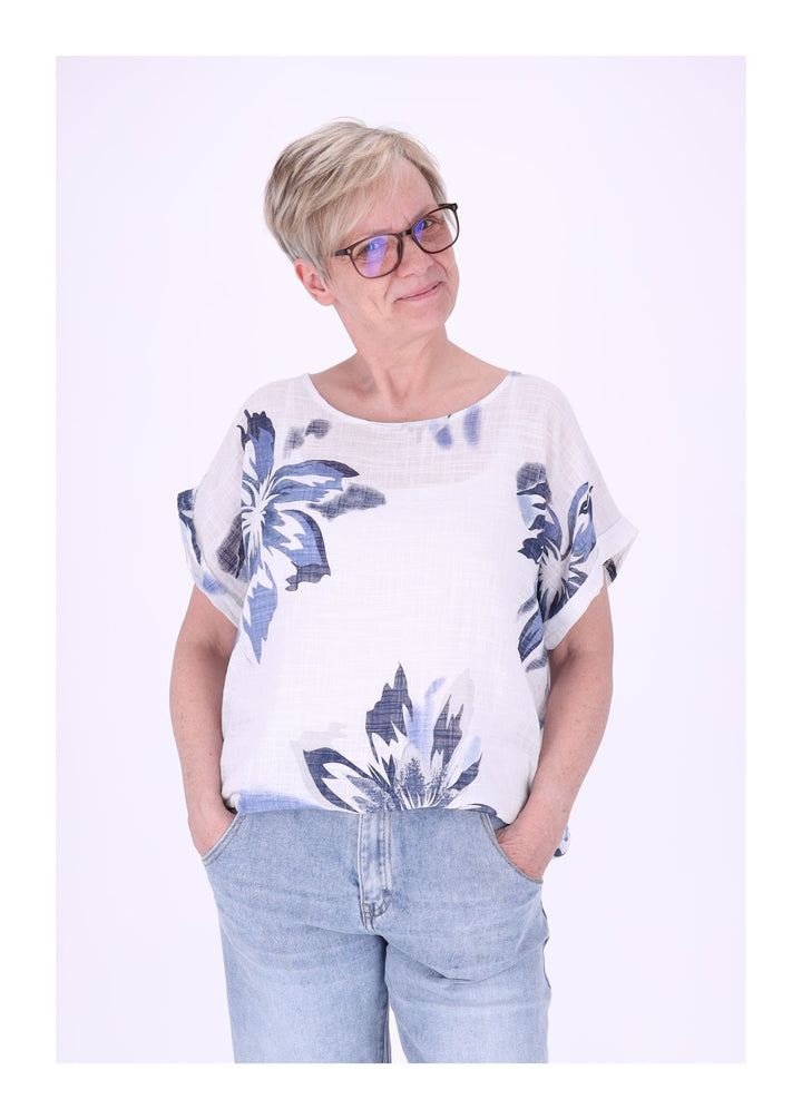Splash of Color Damen T-Shirt Leinenmix
