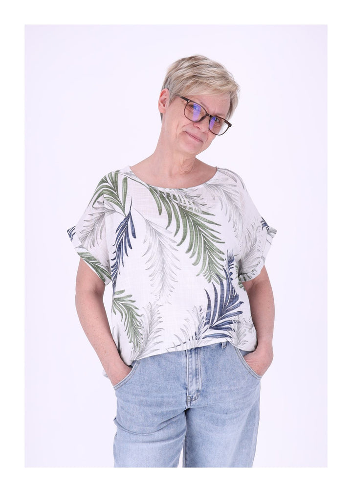 Splash of Color Damen T-Shirt Leinenmix