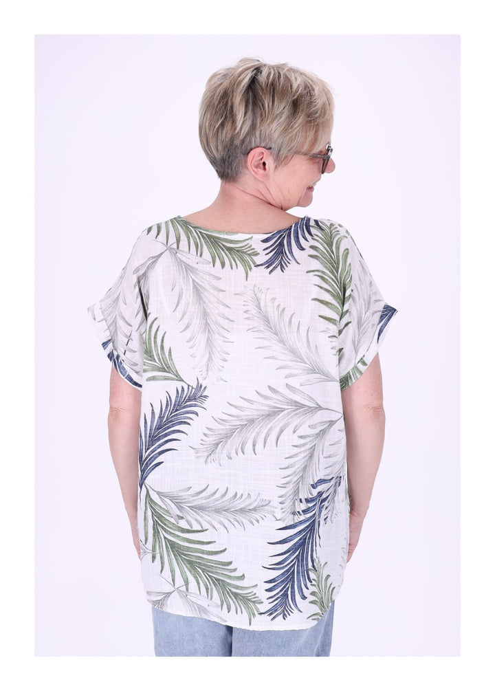 Splash of Color Damen T-Shirt Leinenmix