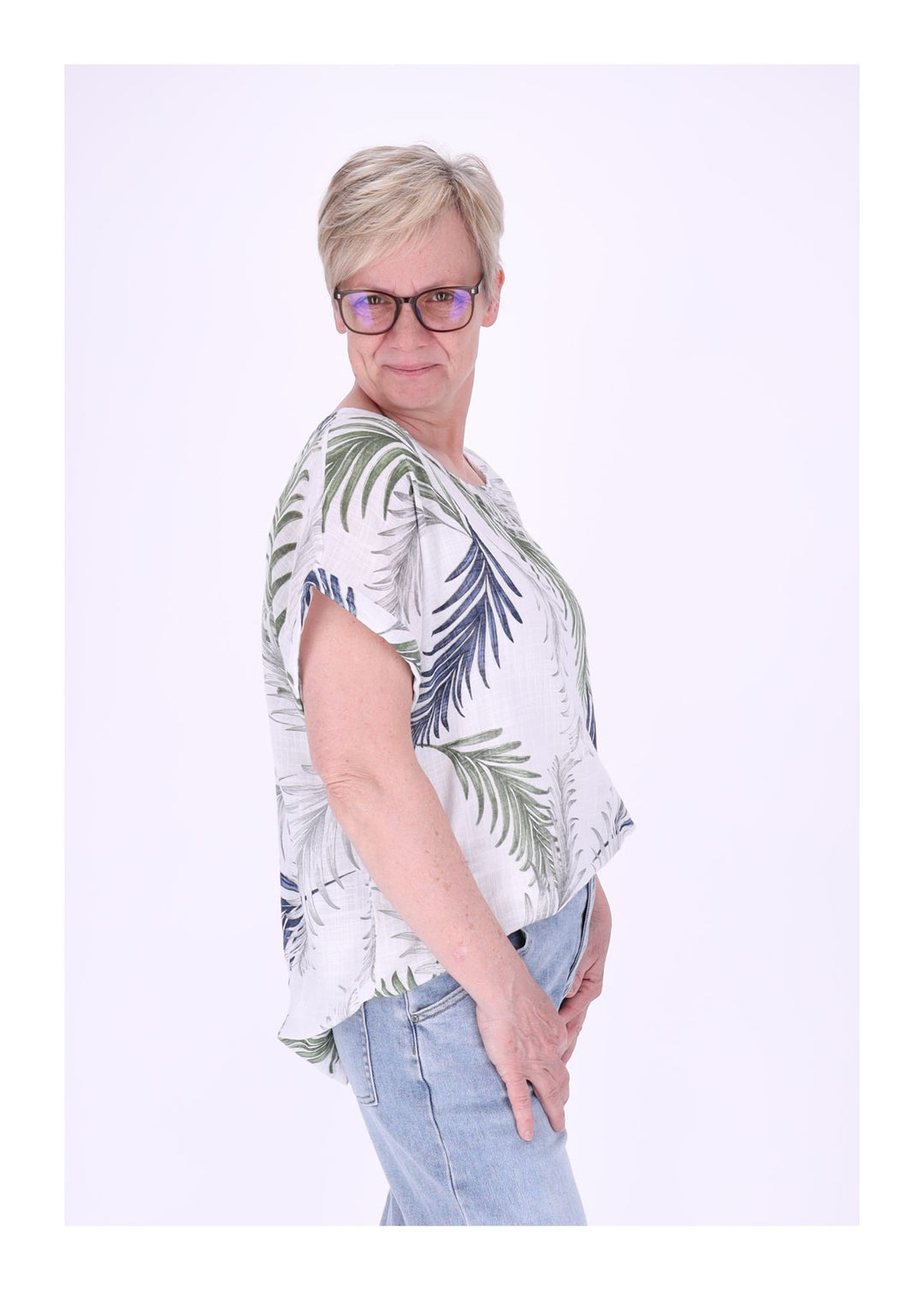 Splash of Color Damen T-Shirt Leinenmix