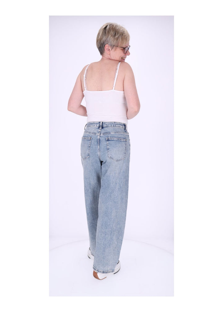 Ballon Jeans Damen weites Bein