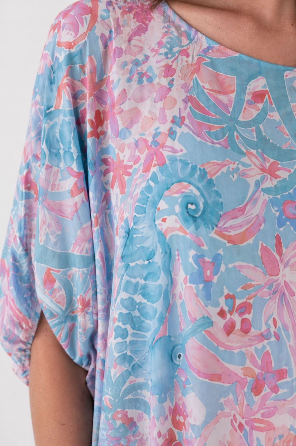 Splash of Color Damen T-Shirt Seepferdchen
