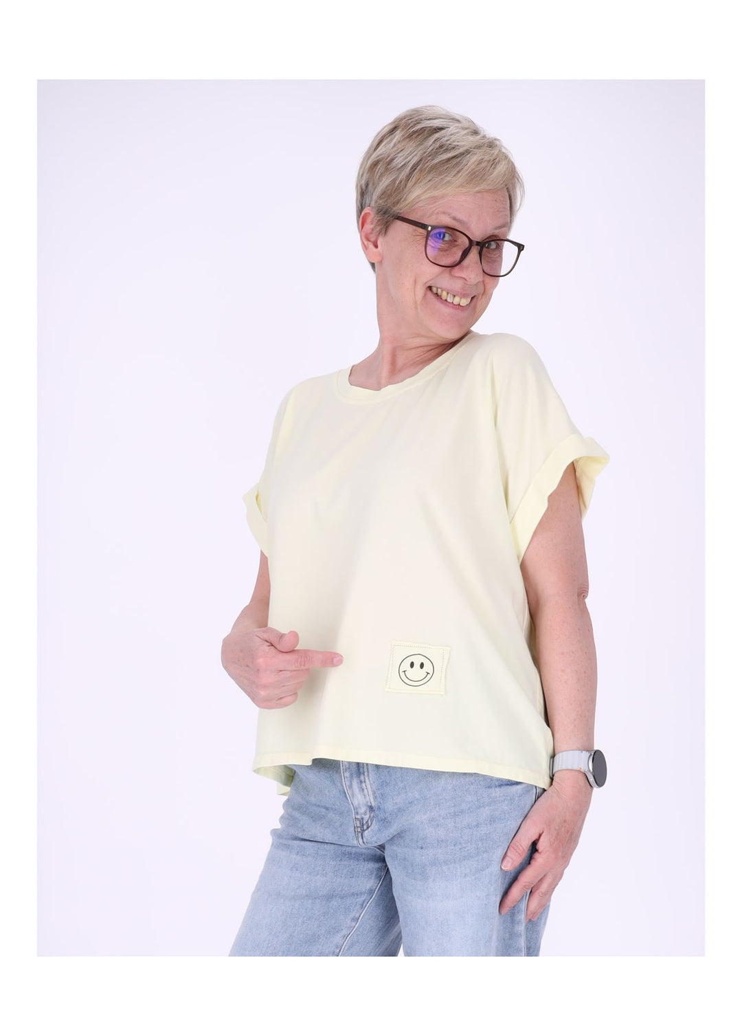 Splash of Color Damen T-Shirt Smiley
