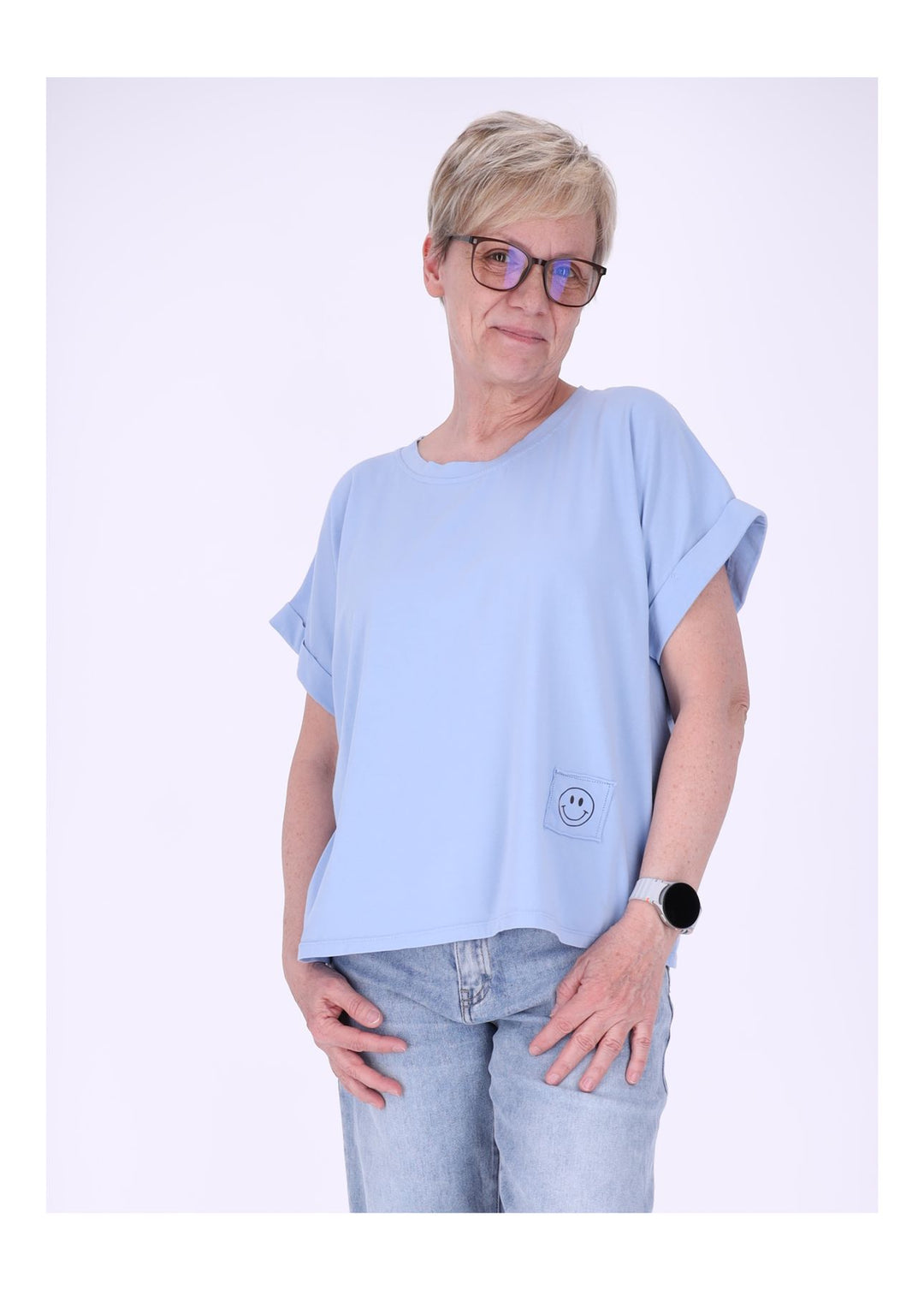 Splash of Color Damen T-Shirt Smiley