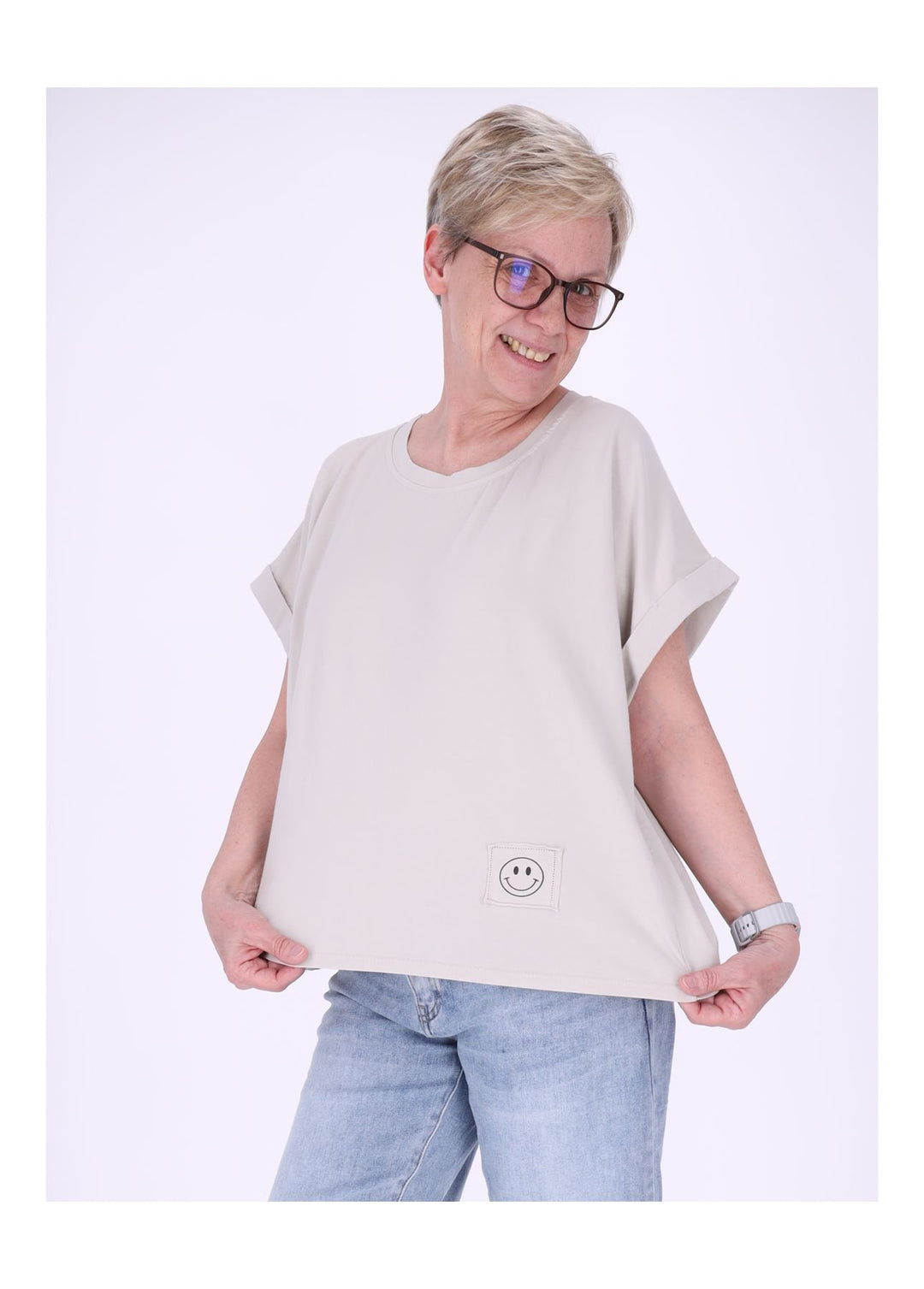 Splash of Color Damen T-Shirt Smiley