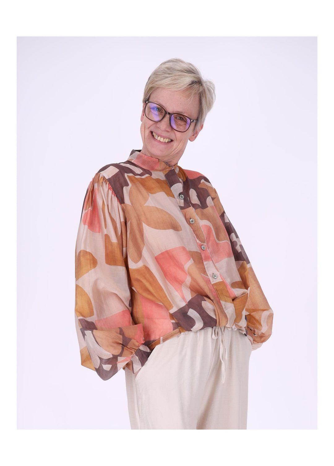 Sierra Damen Bluse Langarm grafisch