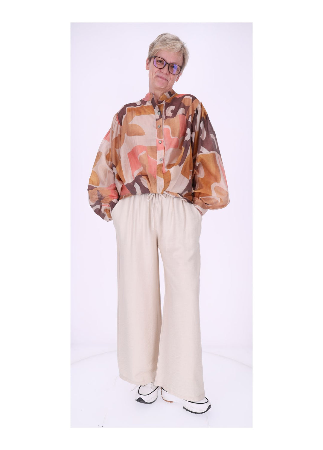 Sierra Damen Bluse Langarm grafisch
