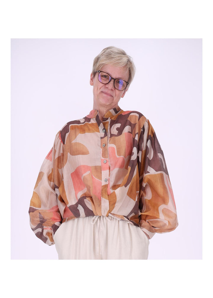 Sierra Damen Bluse Langarm grafisch