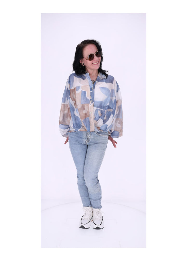 Sierra Damen Bluse Langarm grafisch